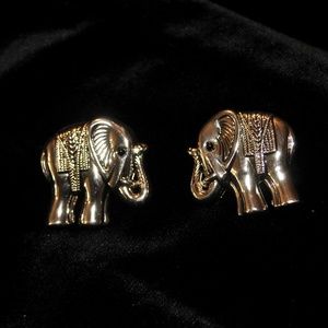 Silver Elephant Earrings‎ 8027